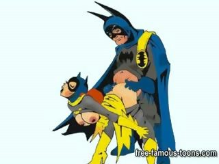 Batman avec catwoman et batgirl orgies