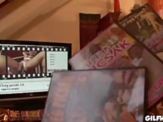 Gras bunicuta uita-te porno flicks și devine inpulit de armasar